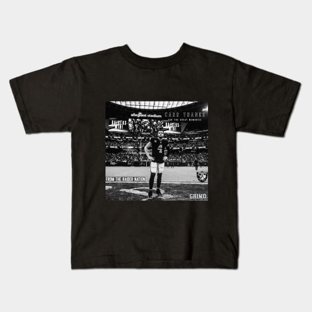 Derek Carr Farewell from Raider Nation Kids T-Shirt by GRIND